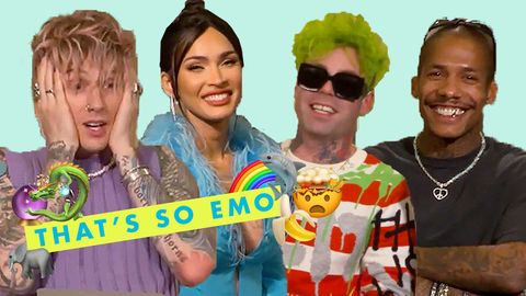 preview for Megan Fox, Machine Gun Kelly, Mod Sun, & Boo's FAVORITE Emojis | That's So Emo | Cosmopolitan