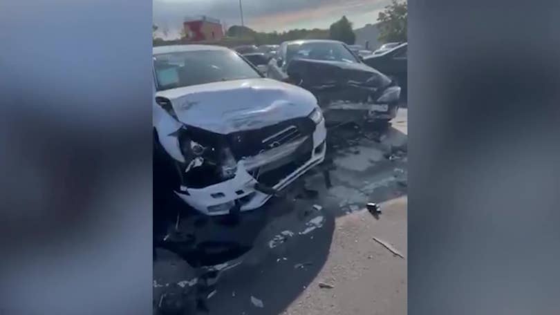 Car crashes through storefront in Saugus