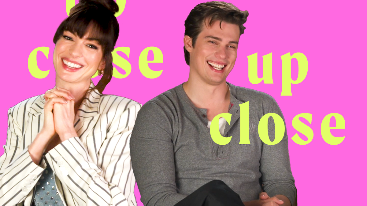 preview for Anne Hathaway and Nicholas Galitzine on boy bands and working together