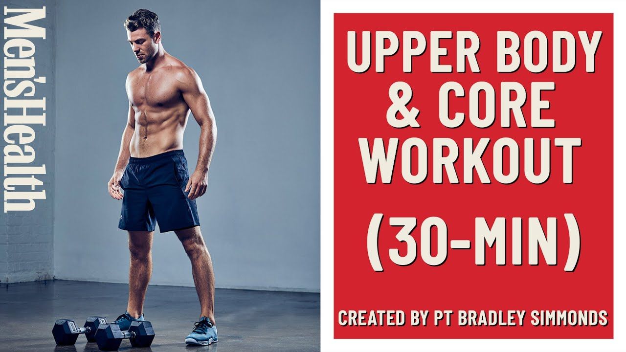 Upper body and core bodyweight online workout