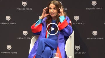 victoria abril durante la rueda de prensa del premio feroz de honor en la que habló más de pandemia que de cine haciendo unas declaraciones muy polémicas video con su intervención completa