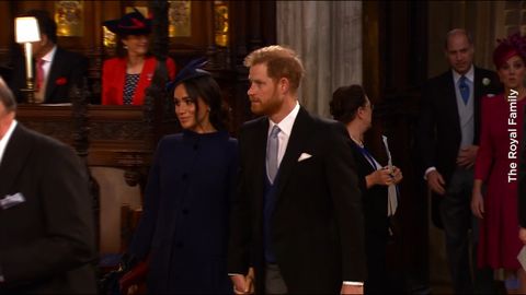 preview for Prince Harry and Meghan Markle arrive at Princess Eugenie's wedding