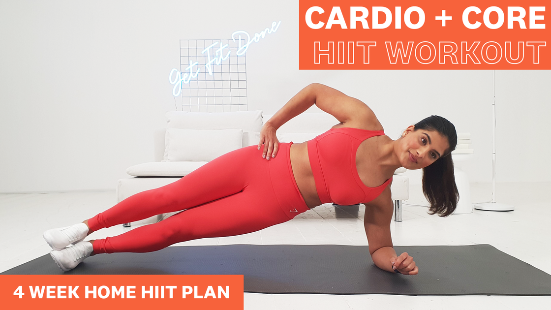 preview for Cardio and Core Workout | WH 4-Week Home HIIT Plan