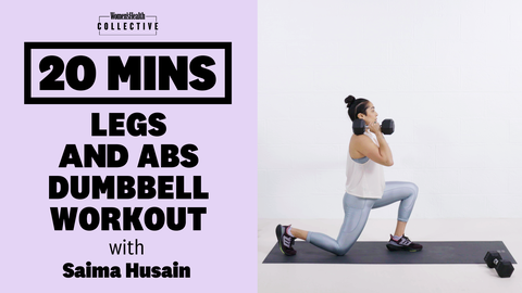 preview for 20-Minute Legs And Abs Dumbbell Workout With Saima Husain