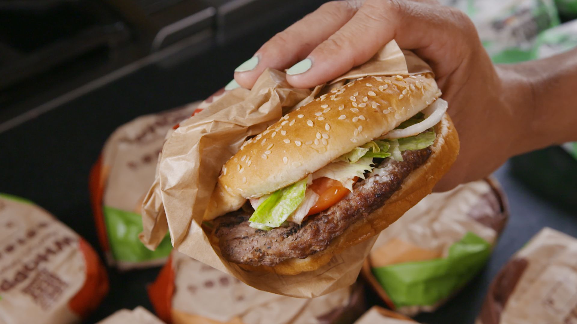 RARE Burger King Food Prep Tray Whopper Cooking English & Spanish  Instructions