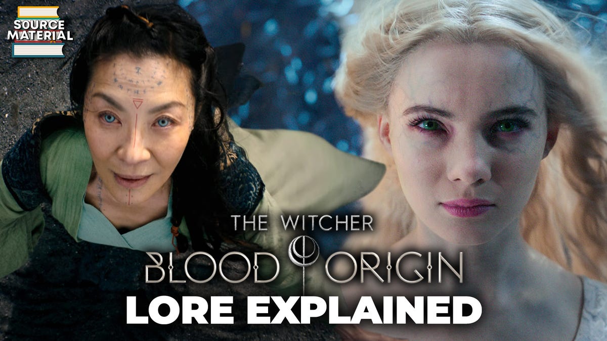 preview for The Witcher: Blood Origin prequel series lore and connection to books explained