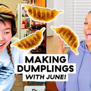 jackie and june make dumplings
