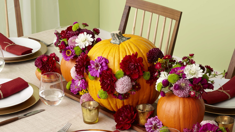 preview for DIY Pumpkin Floral Arrangement