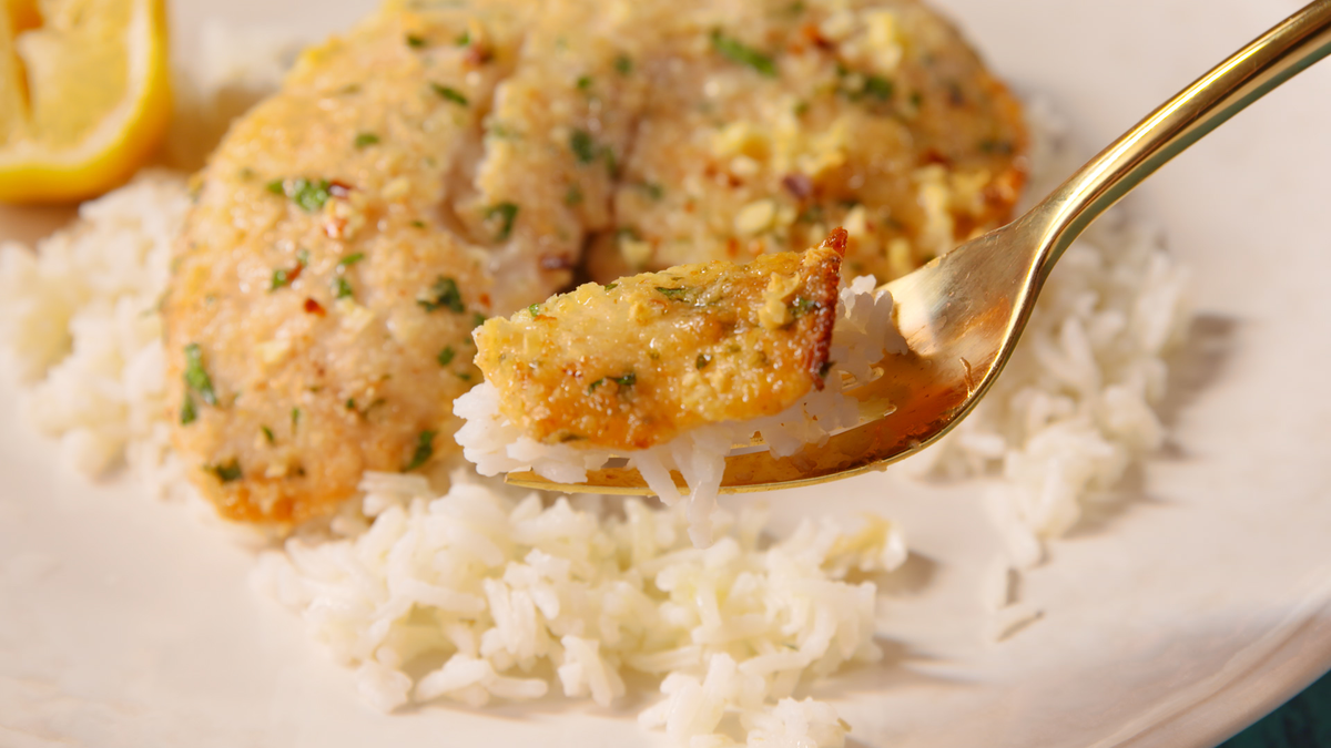 Video player poster image preview for Parmesan-Crusted Tilapia