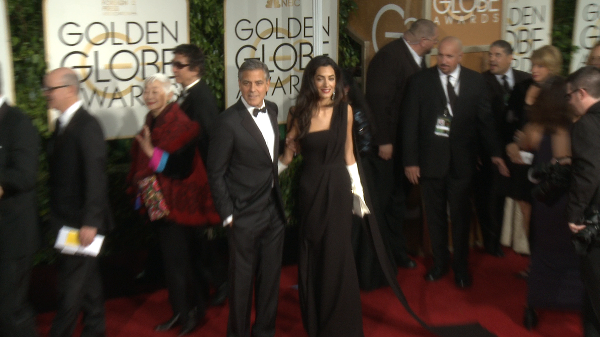 preview for George and Amal Clooney at the 2015 Golden Globes