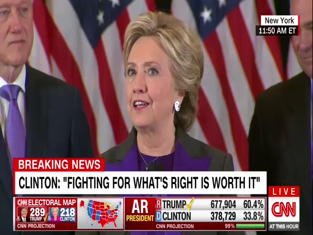 preview for Hillary Clinton concession speech