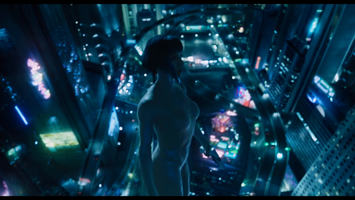 preview for Ghost in the Shell Super Bowl TV spot