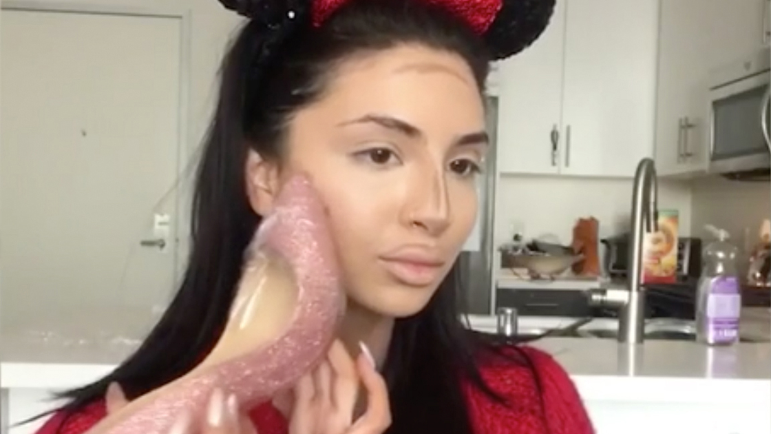 preview for This Beauty Vlogger Just Used a Louboutin Heel to Blend and Contour Her Face