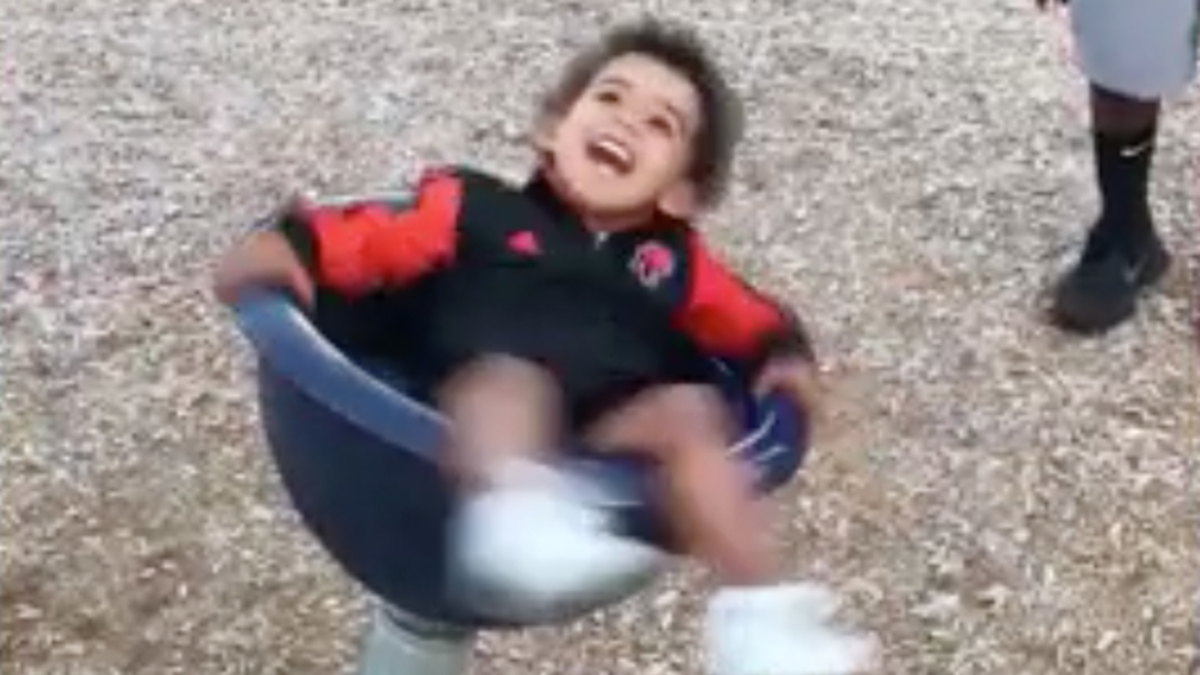 preview for This Hilarious Little Kid is Too Dizzy to Stand Up