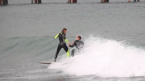 preview for This Guy Proposed to His Girlfriend on a Surfboard