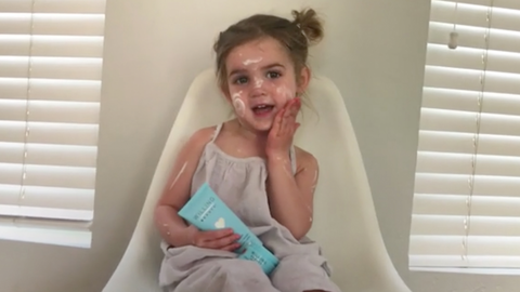 preview for This Toddler Takes Skincare Very Seriously
