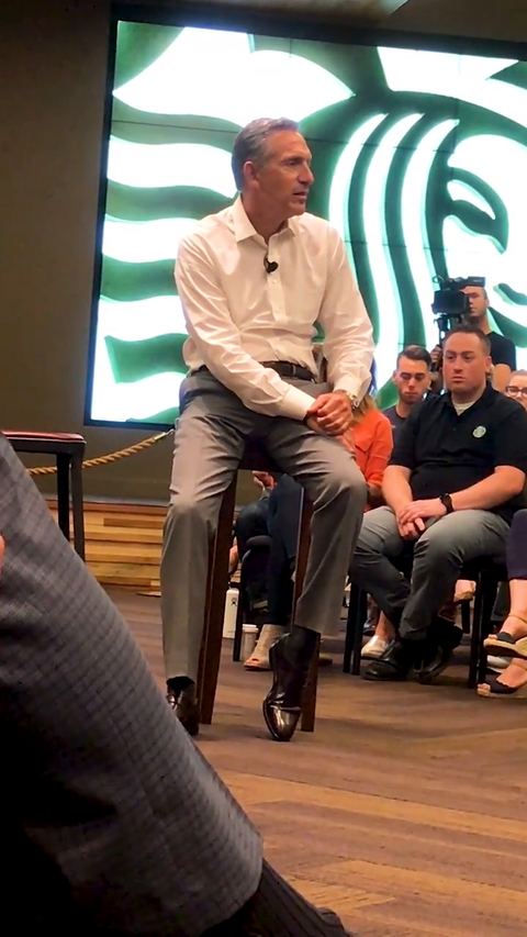 preview for Starbucks CEO Howard Schultz Delivers A Powerful Message About The U.S. Today