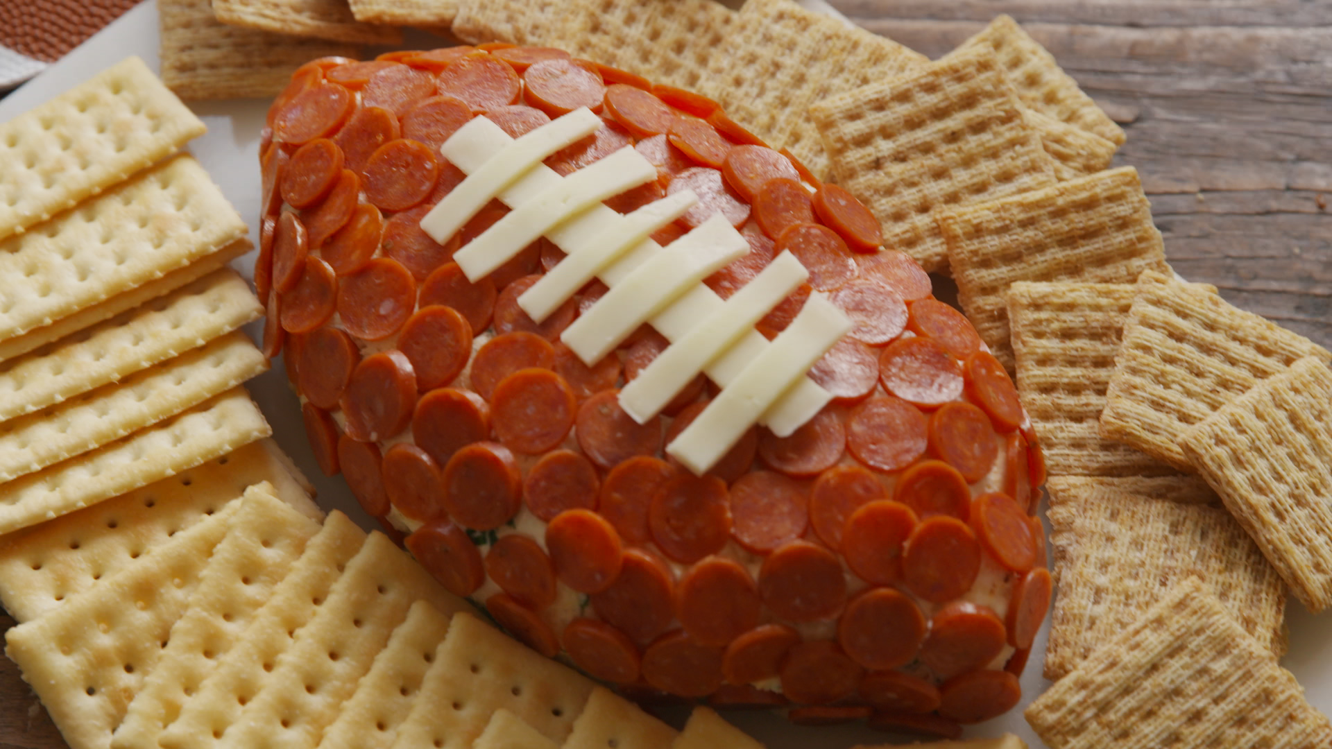 super bowl football cheese ball