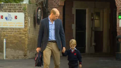 preview for Prince George Attended His First Day at Thomas’s Battersea on Thursday