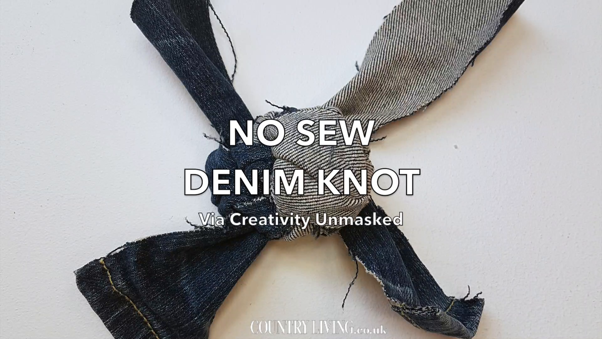 preview for How to make a No Sew Denim Knot dog toy at home