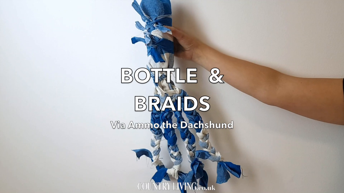 preview for How to make a Bottle Braid dog toy at home