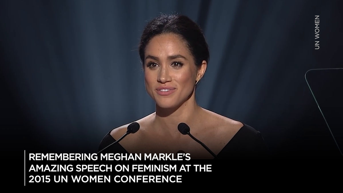 preview for Remembering Meghan Markle's amazing speech on feminism at the UN's 2015 women conference