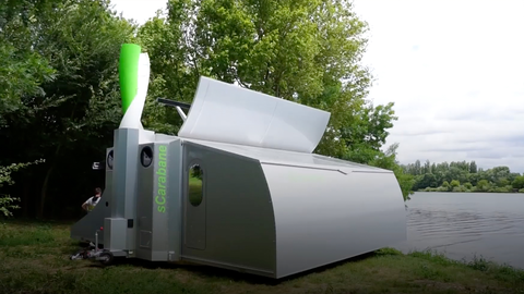 preview for This Collapsible Camper Expands Into a High-Tech Tiny House