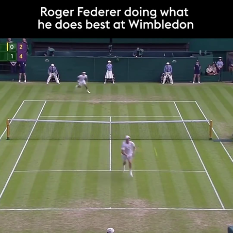 preview for Roger Federer Doing What He Does Best At Wimbledon