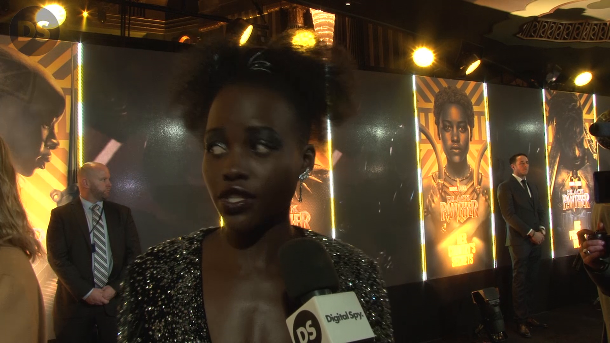 preview for Lupita Nyong'o speaks at the Black Panther European premiere