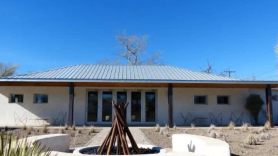 preview for In Marfa, a West Texas dance hall transformed into a house listed for $895,000