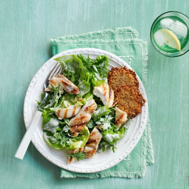 grilling recipes kale and romaine chicken caesar salad