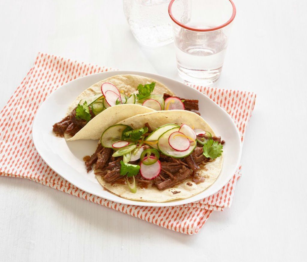 Asian Beef Tacos with Quick Pickles