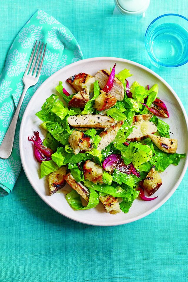 Chicken Caesar Salad with Garlicky Croutons