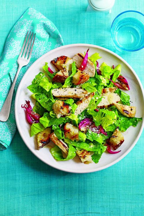 easy chicken dinner recipes - Chicken Caesar Salad with Garlicky Croutons