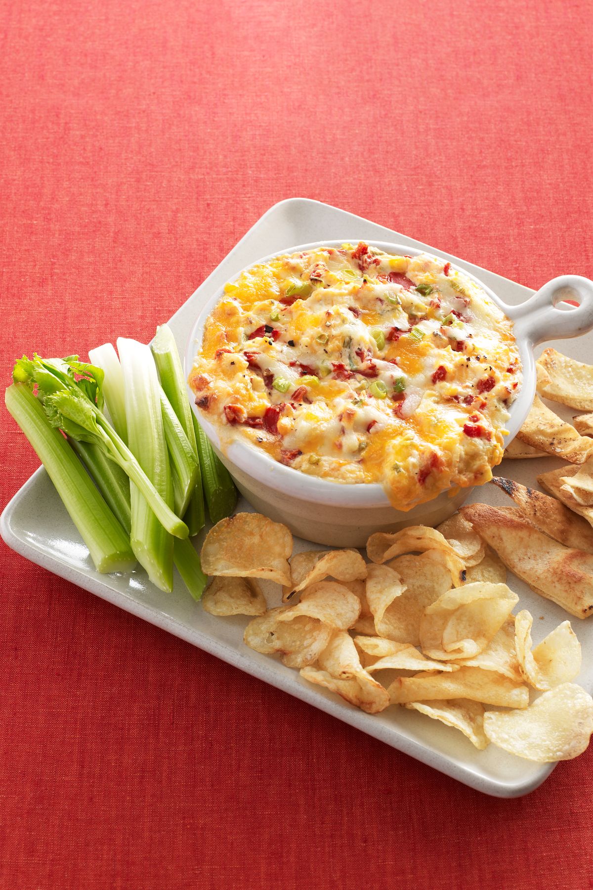 4th of july appetizer warm pimiento cheese dip