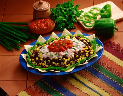dip recipes - Southwestern layered Dip with chips dip recipes southwestern layered dip with chips
