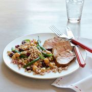 Roasted Pork with Green Bean and Farro Salad