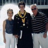 Tim, Emily, and Bill Pittsford at his graduation.