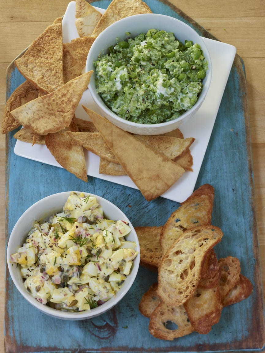 egg salad with capers, red onion, lemon, and dill 