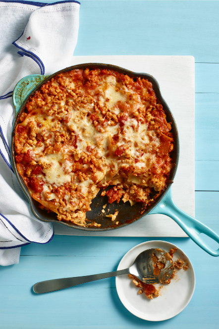 ground turkey recipe skillet lasagna