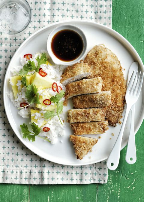 heart healthy recipes baked chicken cutlets with pineapple rice