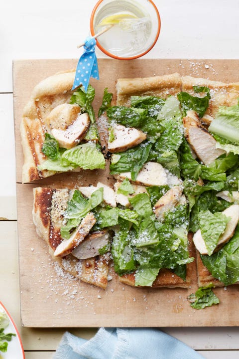 kid friendly dinner ideas grilled caesar salad flatbread