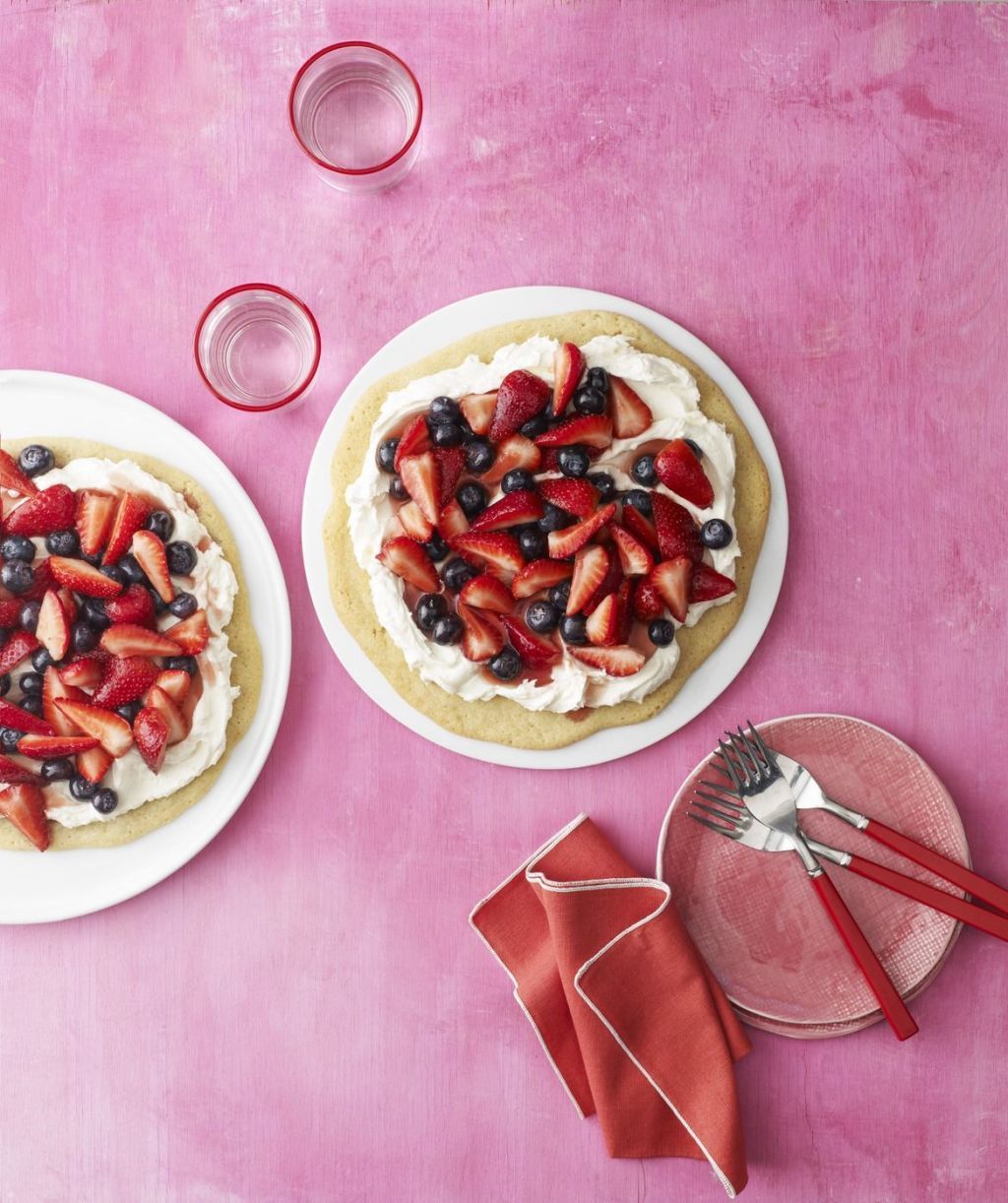 4th of july desserts red white and blue berry pizza recipe