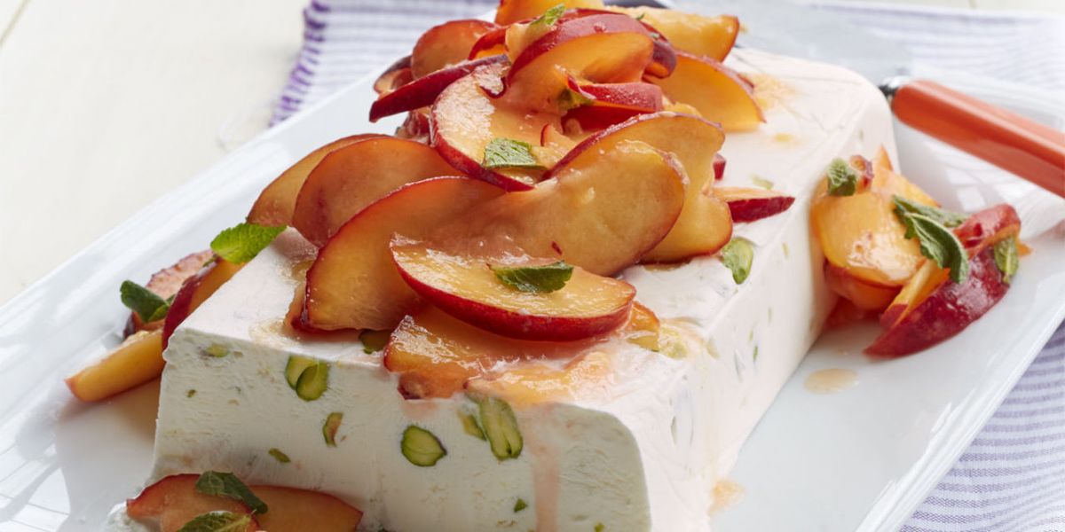 Image result for Semifreddo with Honeyed Peaches