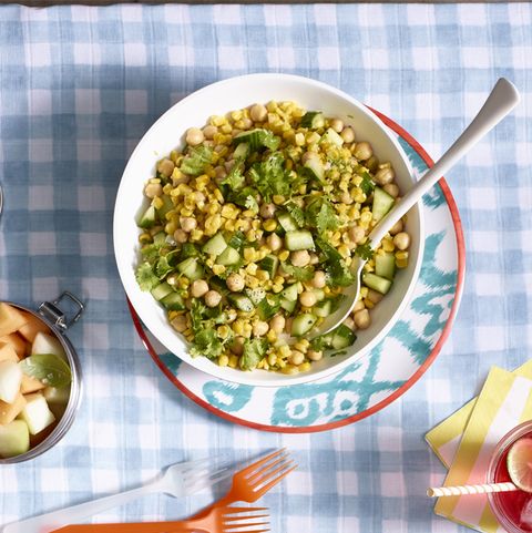 bbq side dishes - Fresh Corn and Chickpea Salad Recipe