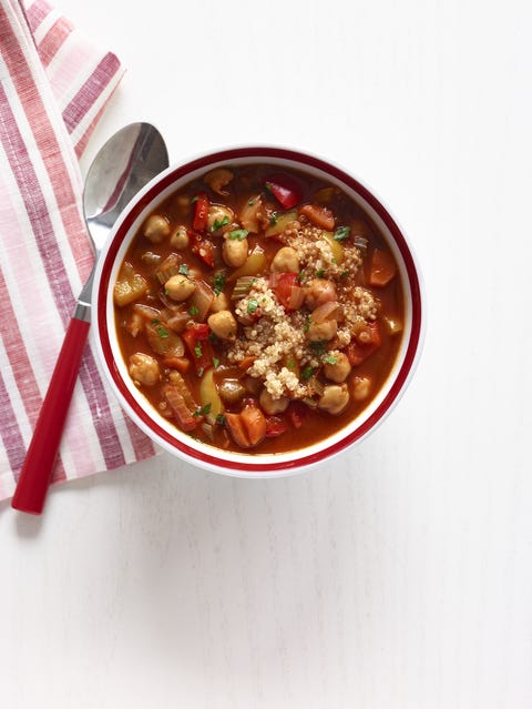 soup recipes- Chickpea and Red Pepper Soup with Quinoa soup recipes chickpea red pepper soup quinoa