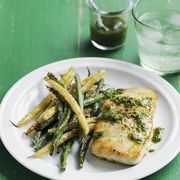 gluten free dinner - Cod with Crispy Green Beans Recipe