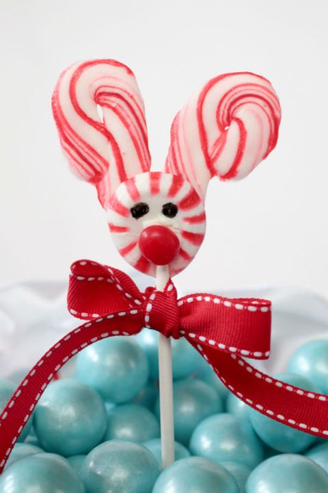 Pink, Confectionery, Candy, Easter bunny, Candy cane, Holiday, Event, Easter, Stick candy, Ear, 