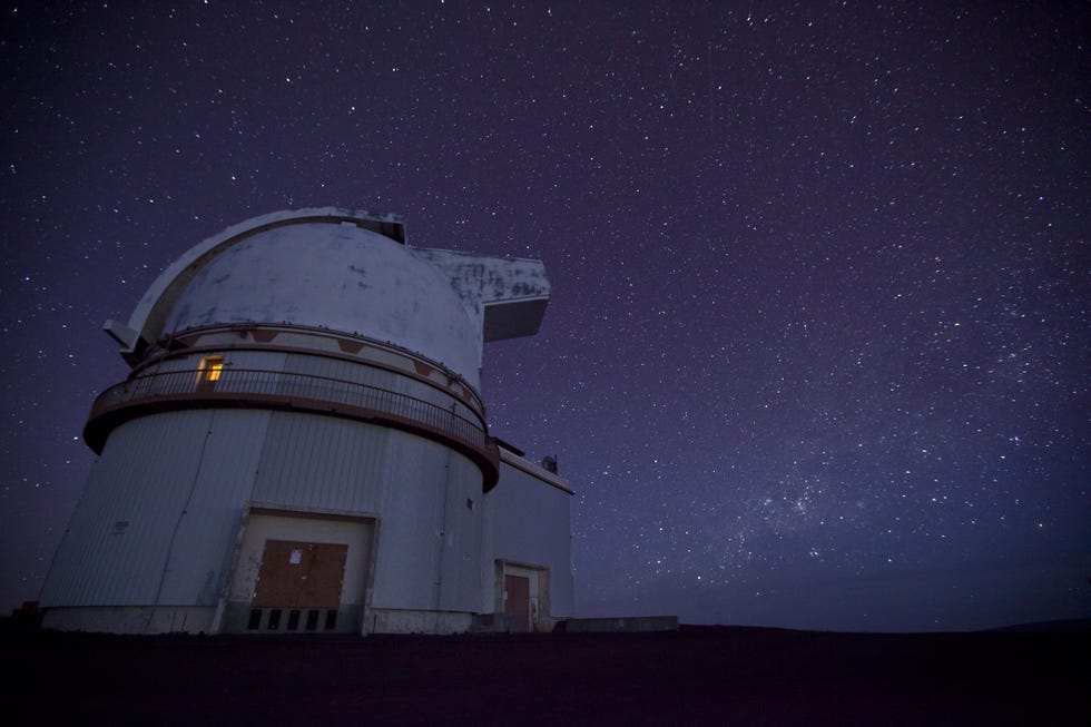 Observatory, Sky, Astronomy, Night, Building, Atmosphere, Science, Star, Midnight, Astronomical object, 