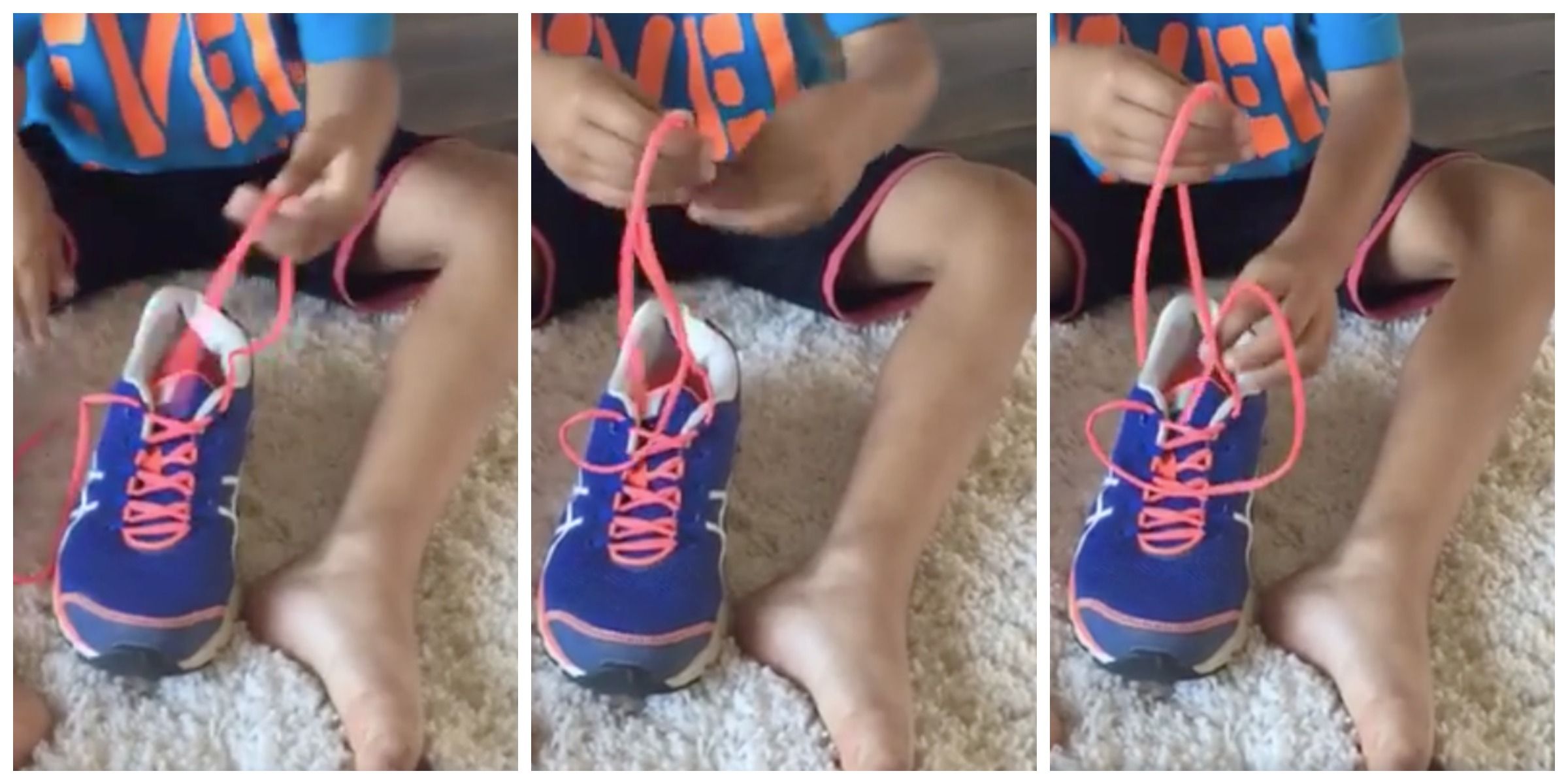 the easiest way to teach a kid to tie shoes